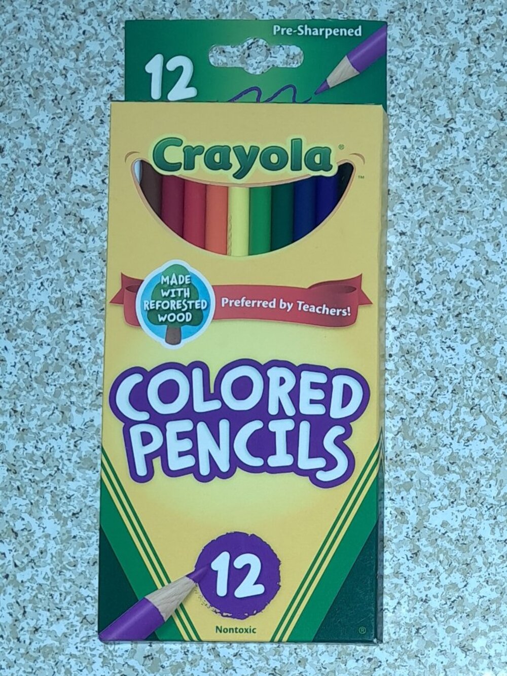 NEW Crayola 12 Pre Sharpened Colored Pencils Nontoxic